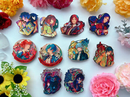 Persona layered wood pins