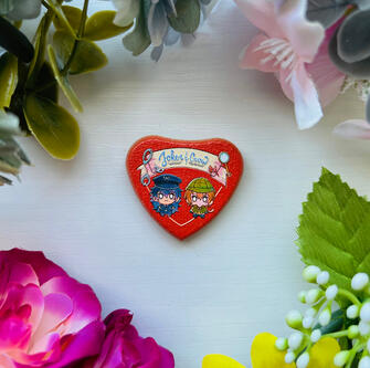 Embossed wooden magnet