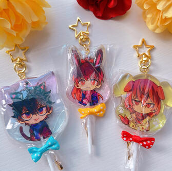 Persona 5 acrylic lollipop charms